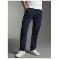 Trigema Jerseyhose TRIGEMA Fleece Freizeithose (1-tlg) blau M