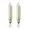 Ersatz Birne LED Schaftkerze Kette Weihnachten 2er Set Sockel E14 8-55 V 0,5 W