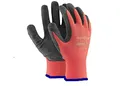 Arbeitshandschuhe mit Latexbeschichtung, sicher, langlebig, griffig, für den Garten, Bauarbeiter, 24 Paar, M - 8, schwarz / rot, 60