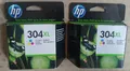 2x Original HP 304XL Dreifarbig Tintenpatronen - Kostenloser versand MHD 03/2025