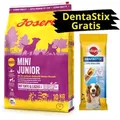 JOSERA Mini Junior 10kg + PEDIGREE DentaStix GRATIS!