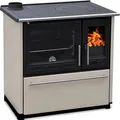 Plamen Küchenofen Holzherd 850 Glas Creme Linke Version und 8 kW