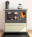 Plamen 850 Glas N – Küchenofen Holzherd 8 kW Creme (linke Ausführung) EEK 