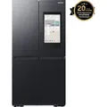 Samsung Family HubTM+ RF9000 French Door mit AI Vision und Beverage Center, EEK: E, 636 L Premium Black Steel