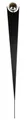 Posiwio Gartenstecker Moderner Gartenstecker schwarz mit Edelstahlkugel - ca 122 cm Gartenstecker, modern, mit Edelstahlkugel