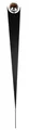 Moderner Gartenstecker schwarz mit Edelstahlkugel - ca 122 cm