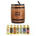 Rum Tasting Fass *Ich Liebe Rum*, Ø 40,9% Vol. 7 Probierflaschen je 20 ml