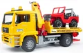 Bruder® Spielzeug-Abschlepper MAN Abschlepp LKW mit Geländewagen 26 cm (02750), Made in Europe