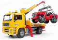 bruder 02750 - Man TGA Abschlepp-LKW mit Geländewagen - 1:16 Abschleppwagen, Abs