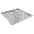KWC AR Duschwanne, CAMPUS, Edelstahl, 800x59x800 mm, Bodenmontage