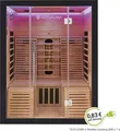 Artsauna Infrarotkabine Helsinki 150 Dual Technologie, LED - Infrarotsauna 150x150 cm - 1 Bank, 2 Liegen für 3 Personen - Wärmekabine Schwarz Black