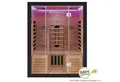 Artsauna Infrarotkabine Helsinki150 Dual Technology, BxTxH: 150 x 150 x 190 cm, für 3 Personen, Hemlockholz, HiFi-System, Ionisator, LED-Farblicht