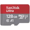 SanDisk microSDXC Ultra 128GB (A1/UHS-I/Cl.10/140MB/s) + Adapter Mobile microSDXC-Karte 128 GB A1 Application Performance Class, UHS-Class 1