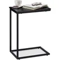 Relaxdays Beistelltisch Metall Schwarz 61 cm x 30 cm x 45 cm