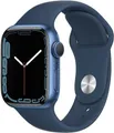 Apple Watch Series 7 [GPS, inkl. Sportarmband abyssblau] 41mm Aluminiumgehäuse S