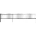 Vidaxl - Gartenzaun Mit Speerspitzen Stahl 5,1 X 0,8 M Schwarz