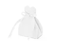 PartyDeco Braut und Bräutigam Geschenk Box in weiß mit Satinband Hochzeitskleid Geschenk-Box für Hochzeitsgäste Geschenkverpackung Hochzeit Dekoration