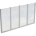 Skan Holz Seitenwand m. Polycarbonatplatten (FS) 355 x 200 cm Fichte Grau