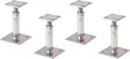 Alberts 4er Set Pfostenträger | höhenverstellbar, zum Aufschrauben | galvanisch verzinkt, dickschichtpassiviert | Höhe 150-190 mm