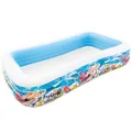 Intex 58485NP - Aufblasbarer Swim Center Fisch-Pool, Vinyl, Mehrfarbig, 305x183x56 cm