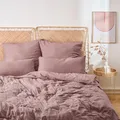 Blumtal Musselin Bettwäsche 155x220 cm + 80x80 cm - Oeko-TEX zert. Bettwäsche Musselin aus 100% Baumwolle - extra weiches Bettwäsche-Set waschbar bei 40 °C - Sommerbettwäsche Violett