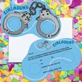 6 EINLADUNGSKARTEN KRIMIDINNER Polizei Kindergeburtstag Kinder Party Einladungen