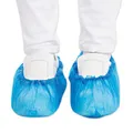 Hygostar 2000x Schuhüberzieher Einweg blau, CPE Überzieher Schuhe, Schuh Überzieher wasserdicht, Überschuhe Fersenschutz für Schuhe, Schuhüberzieher reißfest, Überschuhe elastisch, Überziehschuhe