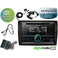 DSX Kenwood CD Bluetooth DAB+ USB Antenne inkl für Fiat Ducato 250 Autoradio (Digitalradio (DAB) schwarz