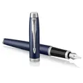 Parker IM Füller | Matte Blue | Füllfederhalter mit mittlerer Feder und blauer Tinte | Geschenkbox