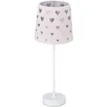 Relaxdays Nachttischlampe Stoff Rosa Herzmotiv 43 cm x 16 cm 550 g