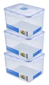 LocknLock: 3x Dose rechteckig 9,0 l mit Ablaufgitter (HPL838/3)