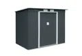 HATTORO Gartenhaus, BxT: 213,00x130,00 cm, Metall-Gerätehaus, Geräteschuppen, Fundamentrahmen, Pultdach, Grau