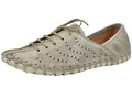 Gemini Damen Schnürschuh Lederschuh Flexible Laufsohle luftiges Muster 031218-02, Größe:37 EU, Farbe:Grau
