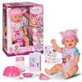BABY Born Emma 43cm, Babypuppe mit 10 Funktionen und Accessoires, für Kinder ab 3 Jahren, funktioniert ohne Batterie, 43cm große Puppe, 834800 Zapf Creation