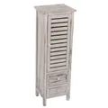 Mendler Kommode Schrank, 90x30x25cm, Shabby-Look, Vintage - weiß