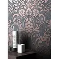 Newroom Vliestapete, Grau Tapete Barock Glänzend - Barocktapete Glanztapete Rosegold Glamour Modern Ornamente Prunk für Wohnzimmer Schlafzimmer Küche grau