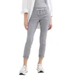 TOM TAILOR Damen Tapered Relaxed Hosemit Kordelzug , Explicit Grey, 38/28
