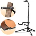 CAHAYA Gitarrenständer Boden mit Halshalterung Verstellbarer klappbarer Universal-Stativ Gitarrenständer für Akustische E-Gitarre Bass Banjos CY0253