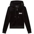Juicy Couture Kapuzennickijacke ROBERTSON CAVIAR HOODIE _ Damen Trainingsjacke Damen, Sweatjacke mit Kapuze, Velour, mit Glitzer, Sale schwarz XS