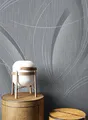 NEWROOM Tapete Grau Vliestapete Leicht Glänzend - Mustertapete Glamour Silber Gold Muster Linien Schimmer Metallic inkl. Tapezier-Ratgeber
