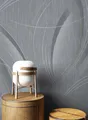 Newroom Vliestapete, Grau Tapete Glamour Leicht Glänzend - Mustertapete Schimmer Silber Gold Metallic Modern Muster Linien für Wohnzimmer Schlafzimmer Küche