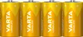 Varta Batterie Alkaline, Mono, D, LR20, 1.5V Longlife, Folienverpackung (4-Pack)
