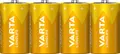 Varta Batterie Alkaline, Mono, D, LR20, 1.5V Longlife, Folienverpackung (4-Pack)