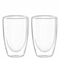 Leonardo Doppelwandbecher Duo 2er Set Becher Tasse Doppelwandig Glas Klar 400 ml