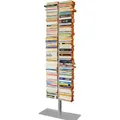 Radius Design Booksbaum Doppel Stand Groß Silber – Standregal aus pulverbeschichtetem Stahl, 170 cm hoch, platzsparendes Bücherregal mit Fuß & Einlegeböden, modernes Design (717C)