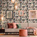 Vliestapete Tropen Dschungel Floral Schwarz Braun Grau Weiß 39096-4 (5,32€/1qm)