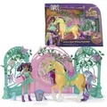 Unicorn Academy - Ava & Einhorn Leaf Stall Spielset mit Farbwechseleffekt, Spielfigur