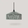Hängelampe außen IP54 Seil Lampenschirm E27 Ø 30 cm Grün Pendelleuchte Garten