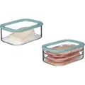 Mepal | Käse- und Wurstdosen-Set Meat and Cheese | Nordic Green | Modula Vorratsdosen | Deckel inkl. Anti-Kondensationseinsatz | Luftdicht & spül...