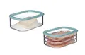 Mepal – Käse- und Wurstdosen-Set Meat and Cheese Nordic Green – Modula Vorratsdosen Set mit Deckel – Frischhaltedose mit Anti-Kondensationseinsatz – Luftdicht & spülmaschinenfest